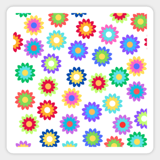 multicolored flowers Magnet